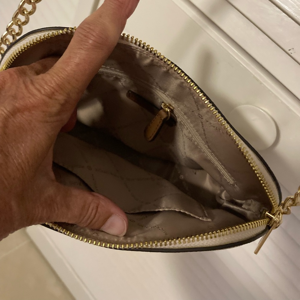 Michael Kors White /Brown and Gold Women's Bag - Picture 5 of 16